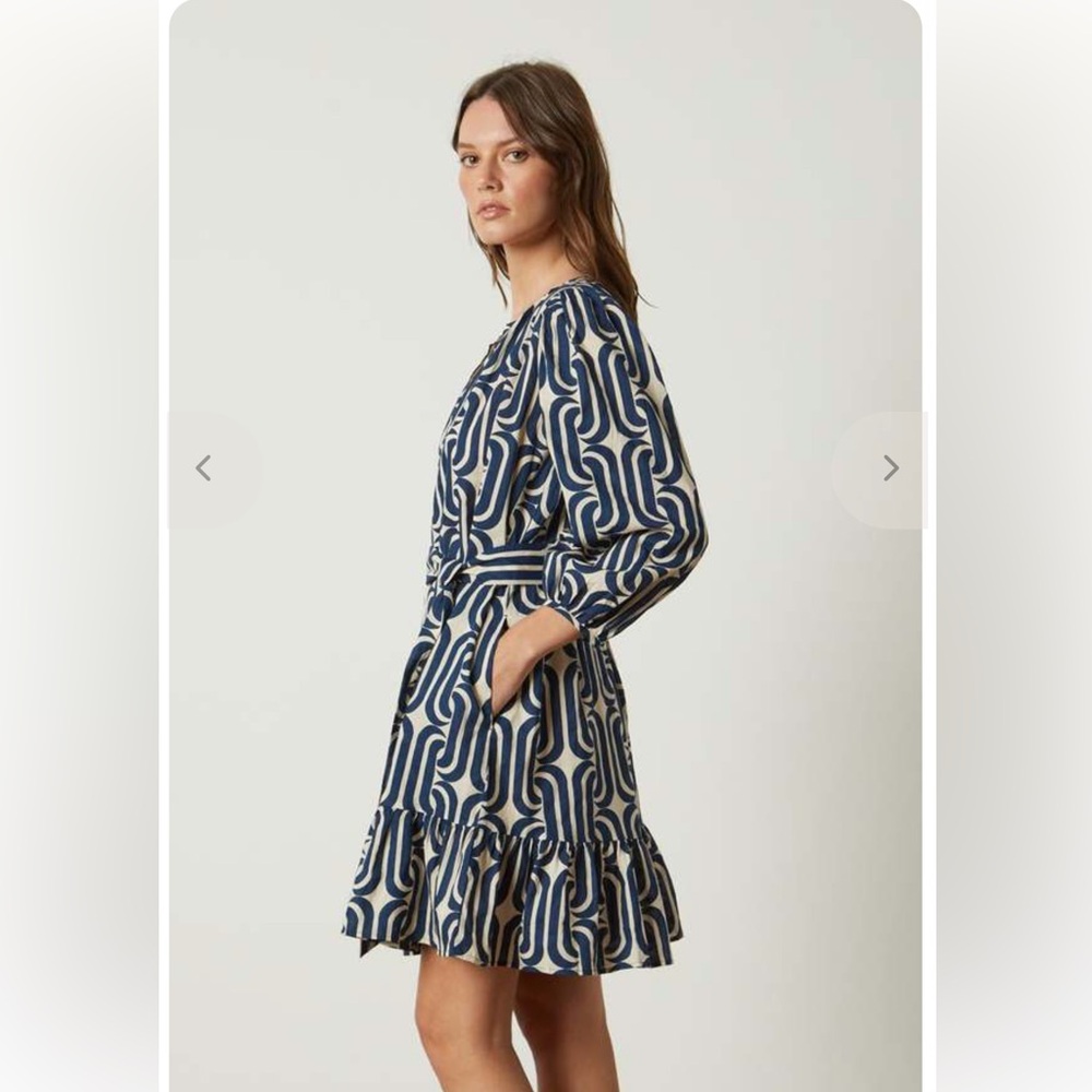 VELVET BY GRAHAM & SPENCER FELICITY DRESS - NAVY